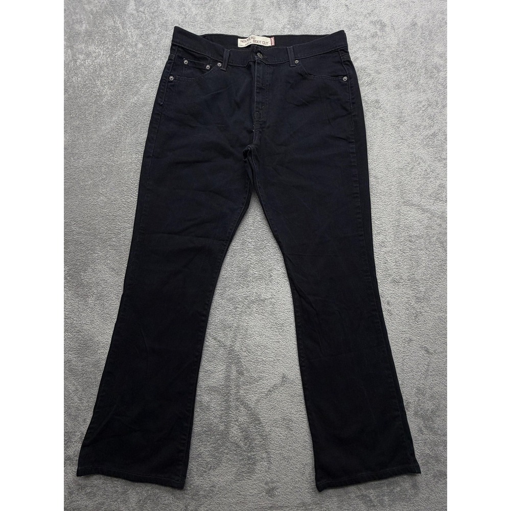 Levi's 515 Jeans Womens 16 M Black‎ Blue Bootcut Measured 37x32 Stretch Denim
